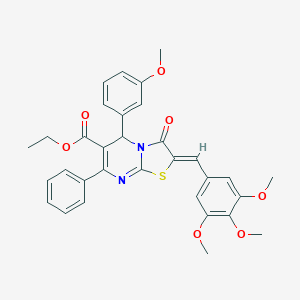 ethyl (2Z)-5-(3-methoxyphenyl)-3-oxo-7-phenyl-2-(3,4,5-trimethoxybenzylidene)-2,3-dihydro-5H-[1,3]thiazolo[3,2-a]pyrimidine-6-carboxylate