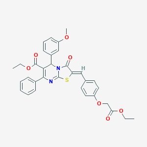 ethyl 2-[4-(2-ethoxy-2-oxoethoxy)benzylidene]-5-(3-methoxyphenyl)-3-oxo-7-phenyl-2,3-dihydro-5H-[1,3]thiazolo[3,2-a]pyrimidine-6-carboxylate