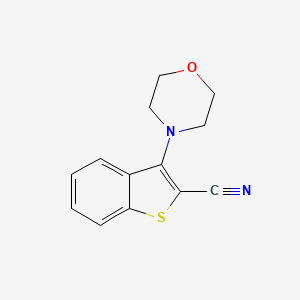 molecular formula C13H12N2OS B3140421 3-Morpholino-1-benzothiophene-2-carbonitrile CAS No. 477886-57-0