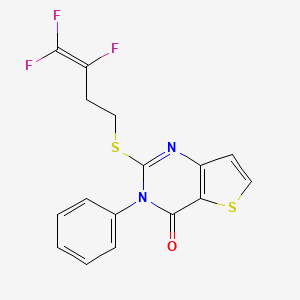 molecular formula C16H11F3N2OS2 B3140431 3-phenyl-2-[(3,4,4-trifluoro-3-butenyl)sulfanyl]thieno[3,2-d]pyrimidin-4(3H)-one CAS No. 477886-76-3