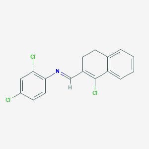 molecular formula C17H12Cl3N B3140473 N-[(E)-(1-氯-3,4-二氢-2-萘甲基)亚甲基]-N-(2,4-二氯苯基)胺 CAS No. 477887-96-0