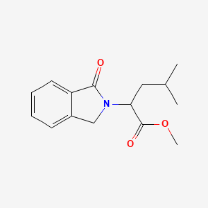 molecular formula C15H19NO3 B3140502 methyl 4-methyl-2-(1-oxo-1,3-dihydro-2H-isoindol-2-yl)pentanoate CAS No. 477889-72-8