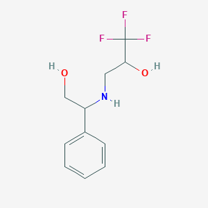 1,1,1-Trifluoro-3-[(2-hydroxy-1-phenylethyl)amino]propan-2-ol
