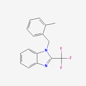 molecular formula C16H13F3N2 B3140552 1-[(2-Methylphenyl)methyl]-2-(trifluoromethyl)benzimidazole CAS No. 478030-41-0