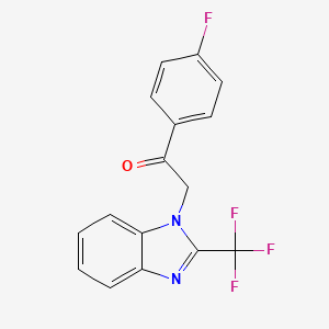 1-(4-fluorophenyl)-2-[2-(trifluoromethyl)-1H-1,3-benzimidazol-1-yl]-1-ethanone
