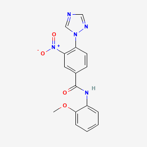 N-(2-methoxyphenyl)-3-nitro-4-(1H-1,2,4-triazol-1-yl)benzenecarboxamide