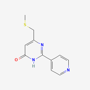 molecular formula C11H11N3OS B3140598 6-((Methylsulfanyl)methyl)-2-(4-pyridinyl)-4-pyrimidinol CAS No. 478031-31-1