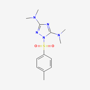 molecular formula C13H19N5O2S B3140624 N-(3-(Dimethylamino)-1-((4-methylphenyl)sulfonyl)-1H-1,2,4-triazol-5-yl)-N,N-dimethylamine CAS No. 478032-12-1