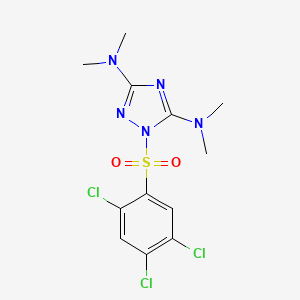 molecular formula C12H14Cl3N5O2S B3140629 N-(3-(Dimethylamino)-1-((2,4,5-trichlorophenyl)sulfonyl)-1H-1,2,4-triazol-5-yl)-N,N-dimethylamine CAS No. 478032-13-2