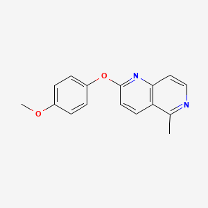 molecular formula C16H14N2O2 B3140635 2-(4-甲氧基苯氧基)-5-甲基-1,6-萘啶 CAS No. 478032-23-4