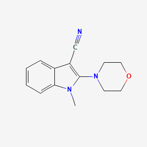 molecular formula C14H15N3O B3140645 1-methyl-2-morpholino-1H-indole-3-carbonitrile CAS No. 478032-77-8