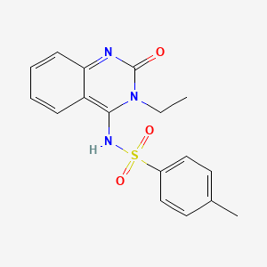 molecular formula C17H17N3O3S B3140657 N-(3-ethyl-2-oxoquinazolin-4-yl)-4-methylbenzenesulfonamide CAS No. 478033-09-9