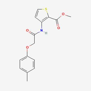 molecular formula C15H15NO4S B3140662 Methyl 3-{[2-(4-methylphenoxy)acetyl]amino}-2-thiophenecarboxylate CAS No. 478033-19-1
