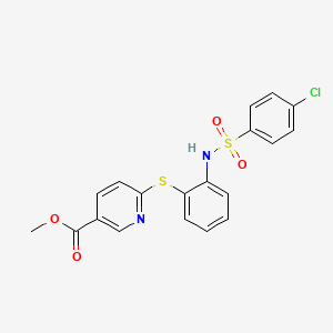 Methyl 6-[(2-{[(4-chlorophenyl)sulfonyl]amino}phenyl)sulfanyl]nicotinate