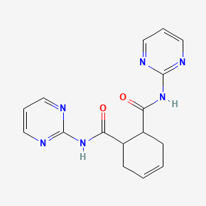 molecular formula C16H16N6O2 B3140691 N~1~,N~2~-di(2-pyrimidinyl)-4-cyclohexene-1,2-dicarboxamide CAS No. 478033-98-6
