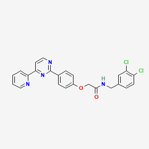molecular formula C24H18Cl2N4O2 B3140702 N-(3,4-dichlorobenzyl)-2-{4-[4-(2-pyridinyl)-2-pyrimidinyl]phenoxy}acetamide CAS No. 478039-89-3