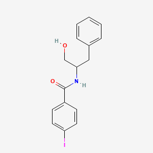 molecular formula C16H16INO2 B3140724 N-(1-hydroxy-3-phenylpropan-2-yl)-4-iodobenzamide CAS No. 478040-52-7