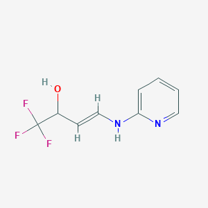 molecular formula C9H9F3N2O B3140741 (E)-1,1,1-trifluoro-4-(2-pyridinylamino)-3-buten-2-ol CAS No. 478040-71-0