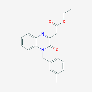 molecular formula C20H20N2O3 B3140765 Ethyl 2-[4-(3-methylbenzyl)-3-oxo-3,4-dihydro-2-quinoxalinyl]acetate CAS No. 478041-08-6