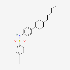 molecular formula C27H39NO2S B3140772 4-tert-butyl-N-[4-(4-pentylcyclohexyl)phenyl]benzenesulfonamide CAS No. 478041-37-1