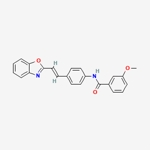 N-[4-[(E)-2-(1,3-benzoxazol-2-yl)ethenyl]phenyl]-3-methoxybenzamide