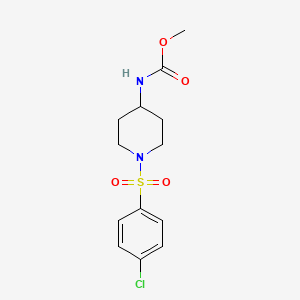 methyl N-{1-[(4-chlorophenyl)sulfonyl]-4-piperidinyl}carbamate