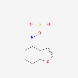 molecular formula C9H11NO4S B3140861 [(Z)-6,7-dihydro-5H-1-benzofuran-4-ylideneamino] methanesulfonate CAS No. 478048-06-5