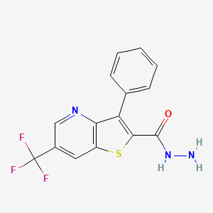 3-Phenyl-6-(trifluoromethyl)thieno[3,2-b]pyridine-2-carbohydrazide