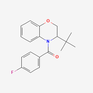 [3-(tert-butyl)-2,3-dihydro-4H-1,4-benzoxazin-4-yl](4-fluorophenyl)methanone
