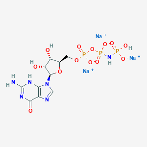 molecular formula C10H14N6Na3O13P3 B031409 5'-[β,γ-亚氨基]三磷酸三钠鸟苷 CAS No. 148892-91-5