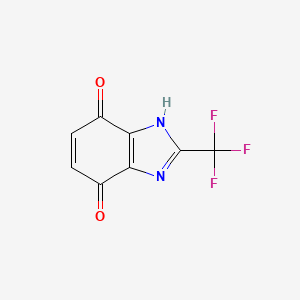 molecular formula C8H3F3N2O2 B3140933 2-(trifluoromethyl)-1H-1,3-benzimidazole-4,7-dione CAS No. 478050-30-5