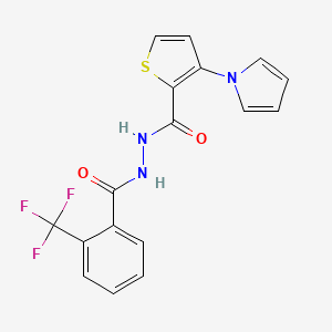 3-(1H-pyrrol-1-yl)-N'-[2-(trifluoromethyl)benzoyl]-2-thiophenecarbohydrazide
