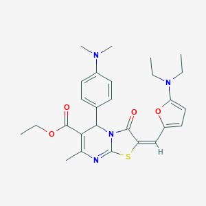 ethyl 2-{[5-(diethylamino)-2-furyl]methylene}-5-[4-(dimethylamino)phenyl]-7-methyl-3-oxo-2,3-dihydro-5H-[1,3]thiazolo[3,2-a]pyrimidine-6-carboxylate