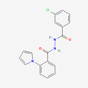 N'-(3-chlorobenzoyl)-2-(1H-pyrrol-1-yl)benzenecarbohydrazide