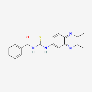 N-benzoyl-N'-(2,3-dimethyl-6-quinoxalinyl)thiourea