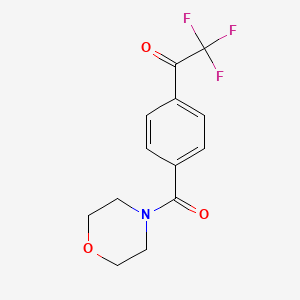 molecular formula C13H12F3NO3 B3141010 2,2,2-Trifluoro-1-[4-(morpholinocarbonyl)phenyl]-1-ethanone CAS No. 478066-69-2