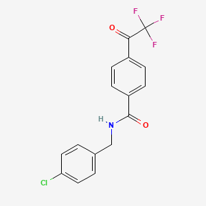 N-[(4-chlorophenyl)methyl]-4-(2,2,2-trifluoroacetyl)benzamide