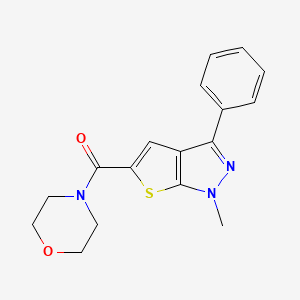 (1-methyl-3-phenyl-1H-thieno[2,3-c]pyrazol-5-yl)(morpholino)methanone