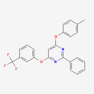 4-(4-Methylphenoxy)-2-phenyl-6-[3-(trifluoromethyl)phenoxy]pyrimidine