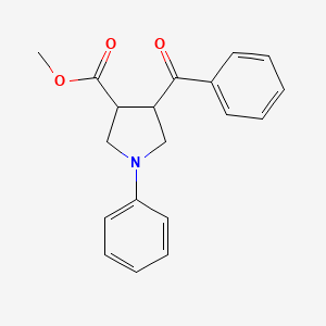 molecular formula C19H19NO3 B3141049 Methyl 4-benzoyl-1-phenyl-3-pyrrolidinecarboxylate CAS No. 478067-82-2