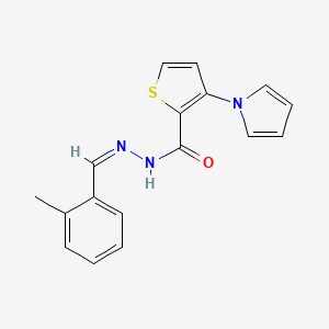 N-[(Z)-(2-methylphenyl)methylideneamino]-3-pyrrol-1-ylthiophene-2-carboxamide