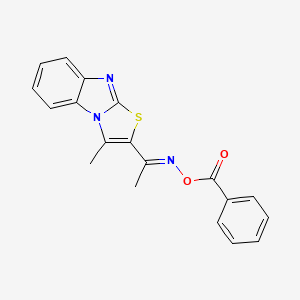 N-(benzoyloxy)-N-[(E)-1-(3-methyl[1,3]thiazolo[3,2-a][1,3]benzimidazol-2-yl)ethylidene]amine