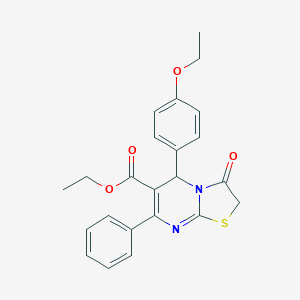 molecular formula C23H22N2O4S B314109 ethyl 5-(4-ethoxyphenyl)-3-oxo-7-phenyl-2,3-dihydro-5H-[1,3]thiazolo[3,2-a]pyrimidine-6-carboxylate 