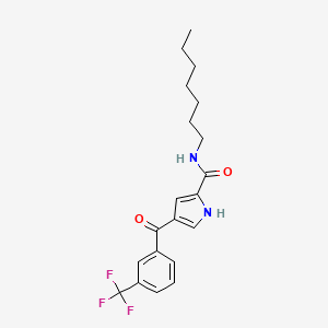 molecular formula C20H23F3N2O2 B3141103 N-庚基-4-[3-(三氟甲基)苯甲酰]-1H-吡咯-2-甲酰胺 CAS No. 478078-19-2