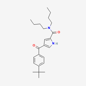 molecular formula C24H34N2O2 B3141126 N,N-二丁基-4-(4-叔丁基苯甲酰基)-1H-吡咯-2-甲酰胺 CAS No. 478078-46-5