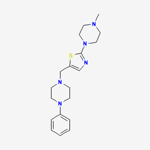 1-Methyl-4-{5-[(4-phenylpiperazino)methyl]-1,3-thiazol-2-yl}piperazine