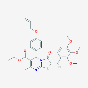 ethyl 5-[4-(allyloxy)phenyl]-7-methyl-3-oxo-2-(2,3,4-trimethoxybenzylidene)-2,3-dihydro-5H-[1,3]thiazolo[3,2-a]pyrimidine-6-carboxylate