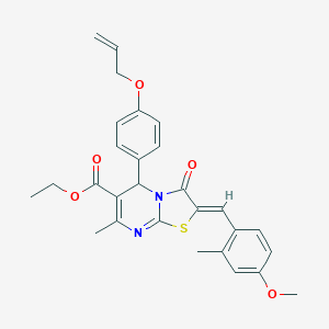 ethyl 5-[4-(allyloxy)phenyl]-2-(4-methoxy-2-methylbenzylidene)-7-methyl-3-oxo-2,3-dihydro-5H-[1,3]thiazolo[3,2-a]pyrimidine-6-carboxylate