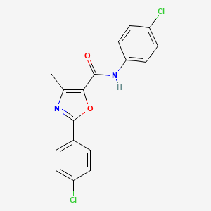 molecular formula C17H12Cl2N2O2 B3141201 N,2-bis(4-chlorophenyl)-4-methyl-1,3-oxazole-5-carboxamide CAS No. 478080-19-2