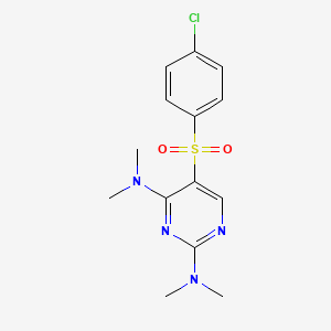 N-[5-[(4-chlorophenyl)sulfonyl]-2-(dimethylamino)-4-pyrimidinyl]-N,N-dimethylamine